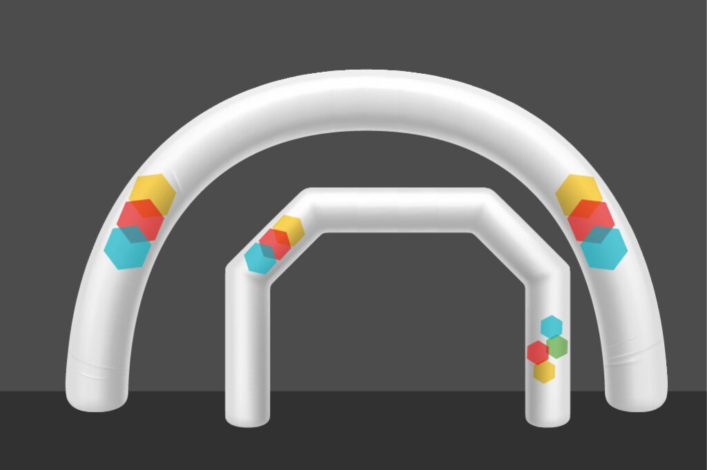 arches publicitaires à personnaliser pour vos évènements ou vos salons professionnels