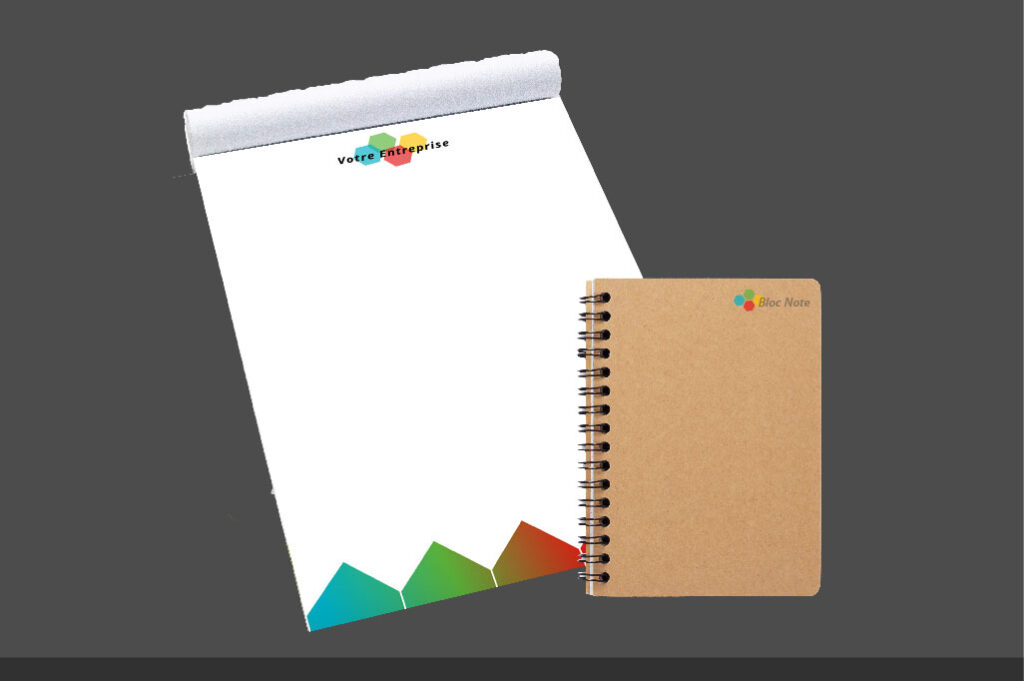 Différents modèles de blocs notes à personnaliser