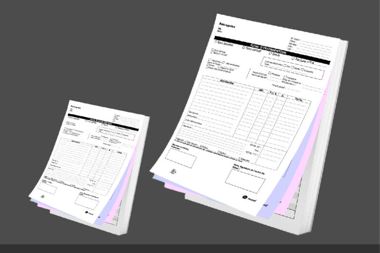 Carnets auticopiant à personnaliser